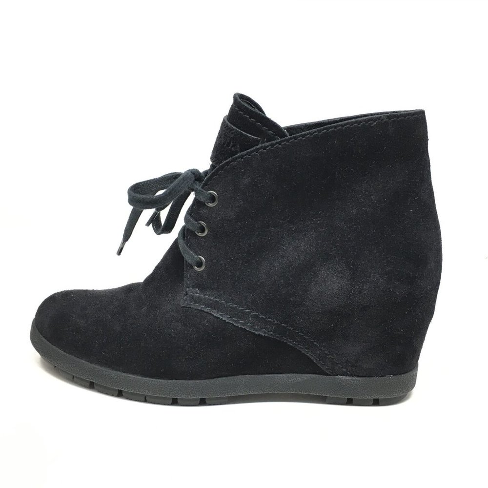 Prada Wedge Ankle Boots Booties Size 37.5/7.5 US - Picture 2 of 11